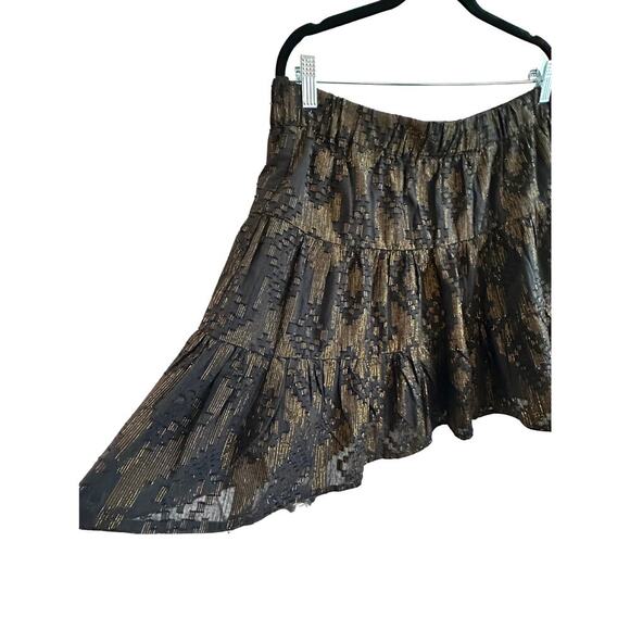 Roller Rabbit Lurex Ashton Skirt – Black & Gold Glam | Size L - Picture 7 of 8